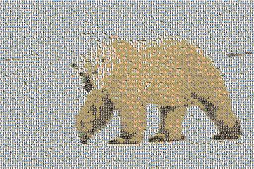 Polar bear made of EMUs by persontoyourright