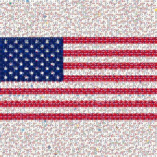 American Flag Mosaic by adevens6