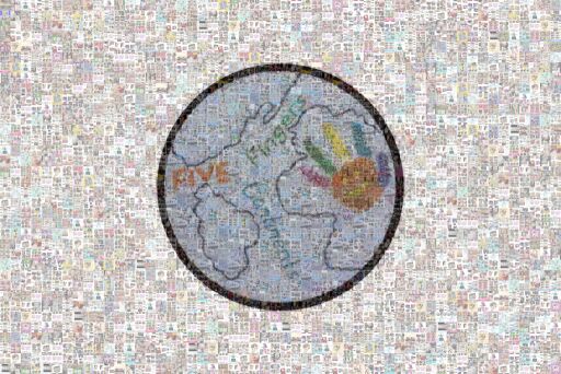 FIVE FINGERS FIVE CONTINENTS-PROJECT LOGO MOSAIC
 by fivefingersfivecontinents