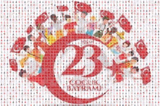 23 Nisan Mozaik Resim by londrakultursanat