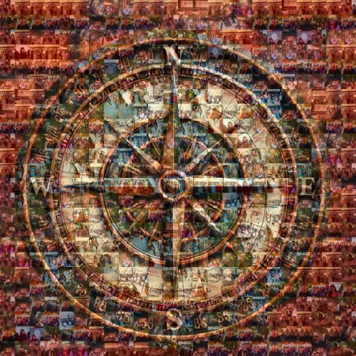 Compass Brick Wall by hri