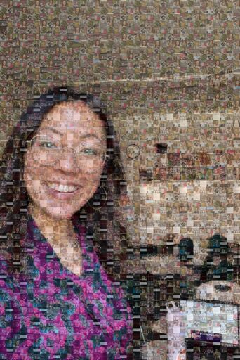 Woman Purple Shirt by nvaughan